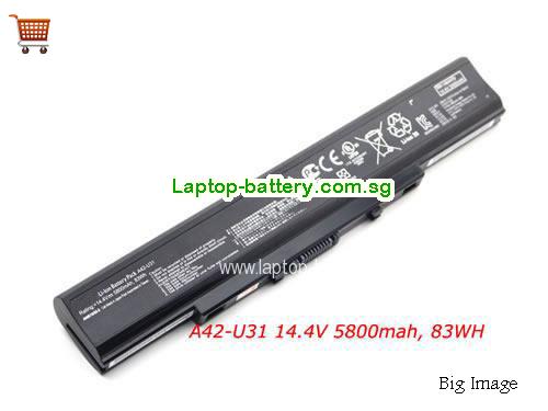 ASUS A42-U31 Battery 5800mAh 14.4V Black Li-ion