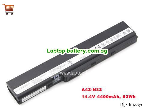 ASUS N82 Battery 4400mAh 14.4V Black Li-ion