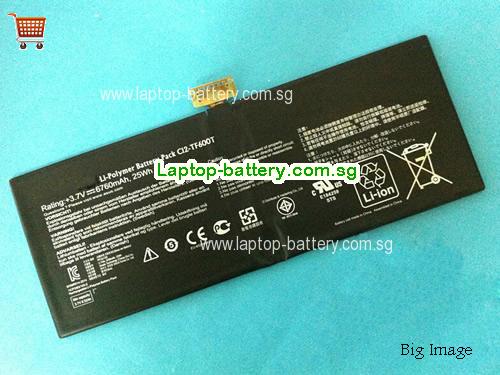 ASUS C12-TF600T Battery 6760mAh, 25Wh  3.7V Balck Li-Polymer