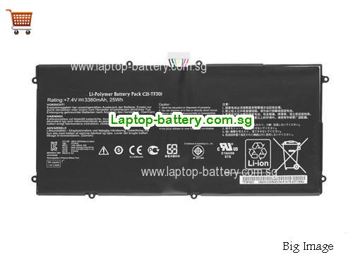 ASUS C21-TF301 Battery 3380mAh, 25Wh  7.4V Balck Li-Polymer