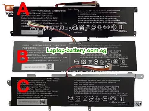 MAIBENBEN CN6613-2S3P Battery 4830mAh, 36.71Wh  7.6V Black Li-Polymer