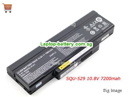 CLEVO 6-87-M66NS-4CA1 Battery 7200mAh 10.8V Black Li-ion