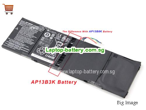 ACER V7-582P Battery 3460mAh, 53Wh  15V Black Li-Polymer