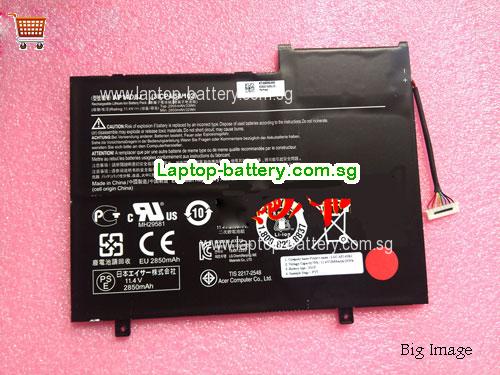 ACER Switch Pro 11 SW5-171P-87VK Battery 2850mAh, 32Wh  11.4V Black Li-Polymer