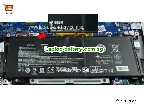 ACER Nitro 5 AN515-43-R9B3 Battery 3574mAh, 55.03Wh  15.4V Black Li-Polymer
