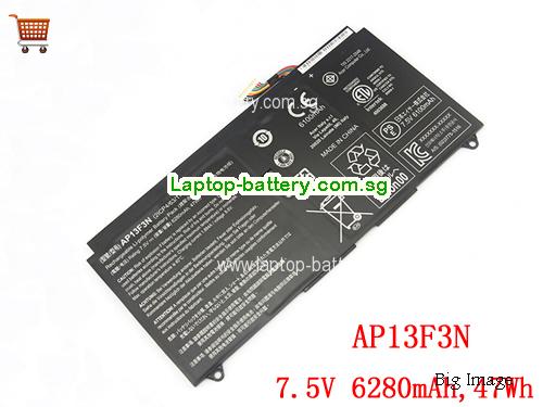 ACER Aspire S7-392-5626 Battery 6280mAh, 47Wh  7.5V Balck Li-Polymer