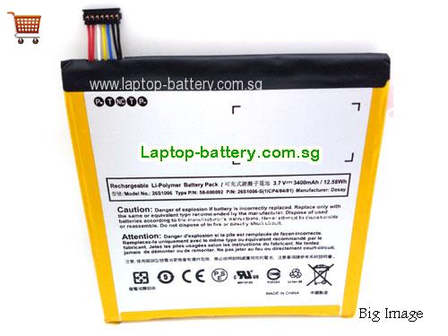 AMAZON 26S1006-A Battery 3400mAh, 12.58Wh  3.7V Sliver Li-ion