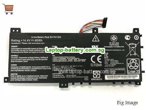 ASUS R451LB-CA098H Battery 3194mAh, 46Wh  14.4V Black Li-ion