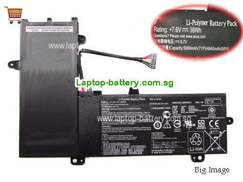 ASUS C21N1504 Battery 4840mAh, 38Wh  7.6V Black Li-ion