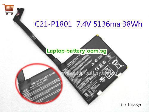 ASUS C21-P1801 Battery 5136mAh, 38Wh  7.4V Black Li-ion