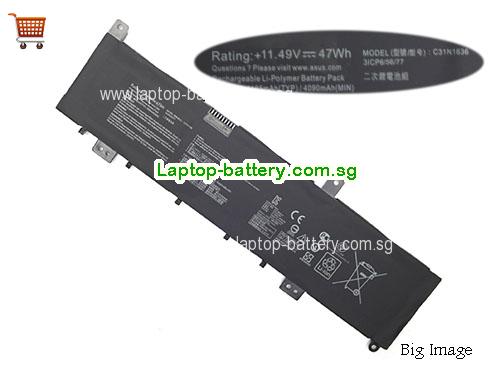 SG New C31N1636 Battery for Asus VivoBook Pro 15 N580 Series 11.49v 4165mAh