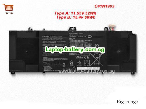 ASUS C41N1903 Battery 4335mAh, 66Wh  15.4V Black Li-Polymer