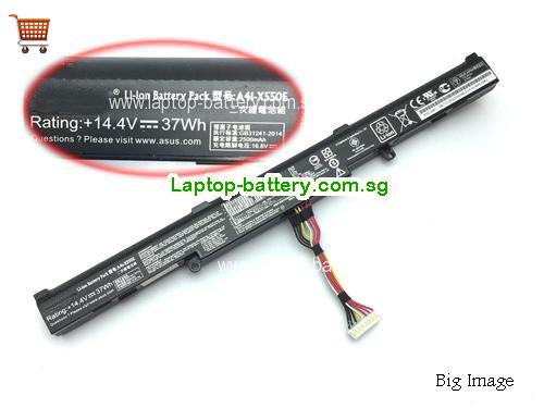 ASUS R752LX-T4070T Battery 2500mAh, 37Wh  14.4V Black Li-ion