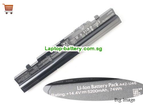 ASUS A41-U46 Battery 5200mAh, 74Wh  14.4V Black Li-ion