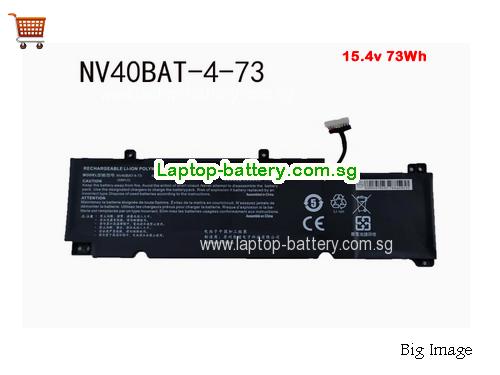 CLEVO NV40BAT-4-73 Battery 4600mAh, 73Wh  15.4V Black Li-Polymer