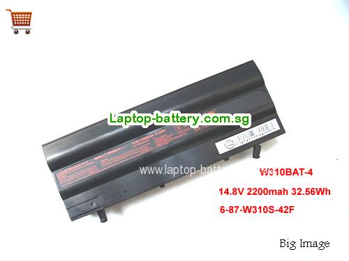 CLEVO 6-87-W310S-42F1 Battery 2200mAh, 32.56Wh  14.8V Black Li-ion