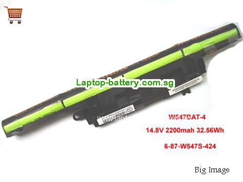CLEVO 6-87-W547S-424 Battery 2200mAh, 32.56Wh  14.8V Black Li-ion