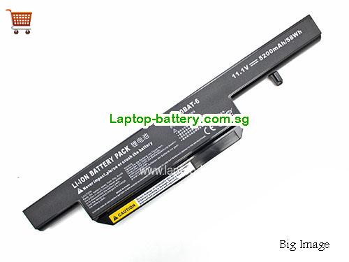 CLEVO 6-87-E412S-4D7 Battery 5200mAh, 58Wh  11.1V Black Li-Polymer