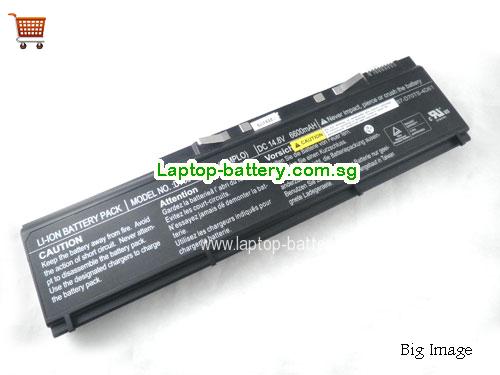 CLEVO 87-D70TS-4D61 Battery 6600mAh 14.8V Black Li-ion