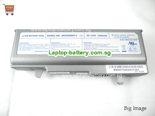 CLEVO 6-87-M521S-4KF Battery 2400mAh 14.8V Sliver Li-ion