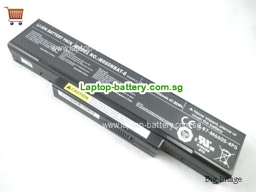 CLEVO SQU-601 Battery 4400mAh, 47.52Wh  10.8V Black Li-ion