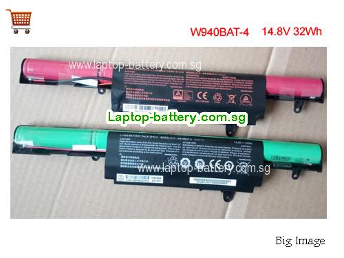 CLEVO W940BAT-4 Battery 32Wh 14.8V Black Li-ion