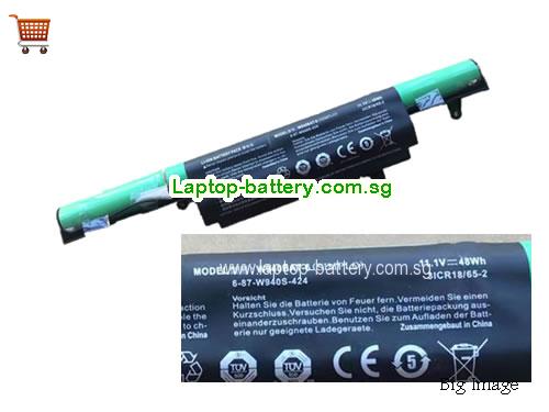 CLEVO 687W940S4UF Battery 48Wh 11.1V Black Li-ion