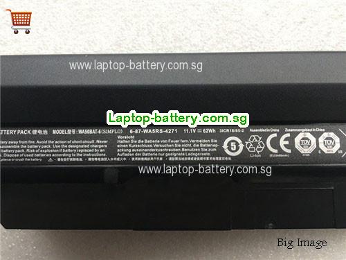 CLEVO 6-87-WA5RS-424 Battery 62Wh 11.1V Black Li-ion