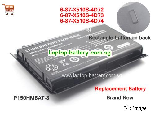 CLEVO P150HMBAT-8 Battery 5200mAh 14.8V Black Li-ion