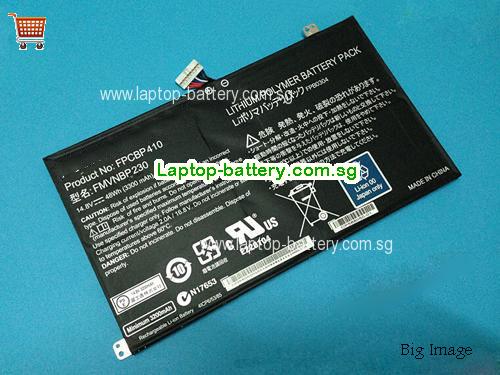 FUJITSU LifeBook U554 M7501GB Battery 3300mAh, 48Wh  14.8V Black Li-ion