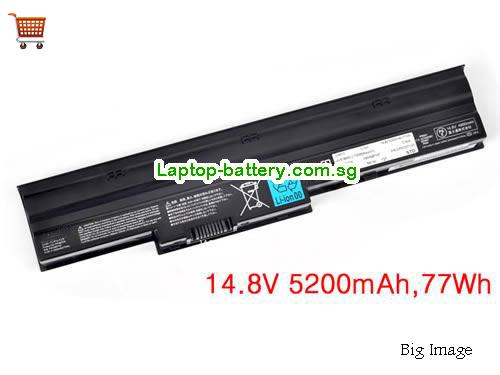 FUJITSU FMVNBP197 Battery 5200mAh, 77Wh  14.8V Black Li-ion