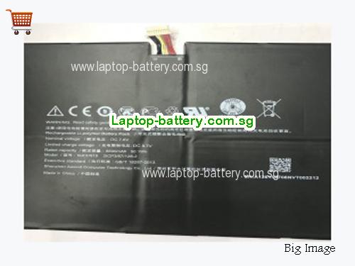 GETAC NJCH919 Battery 6600mAh, 50.1Wh 7.6V Black Li-Polymer