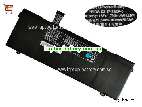GETAC BATRPFIDG3-6102 Battery 7900mAh, 91.24Wh 11.55V Black Li-Polymer