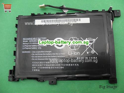 GATEWAY BATBJB0L11 Battery 4000mAh, 14.8Wh 3.7V Black Li-ion
