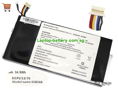 SG Hasee SSBS66 Battery Li-Polymer 11.1v 34.9Wh