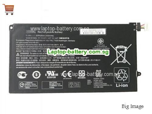 SG Genuine HP CC03XL Battery HSTNN-DB7V Rechargeable Li-Polymer 11.55v 30Wh  