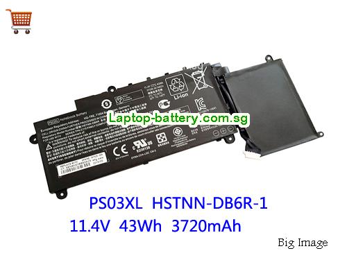 HP PS03043XL-PR Battery 3720mAh, 43Wh 11.4V Black Li-ion