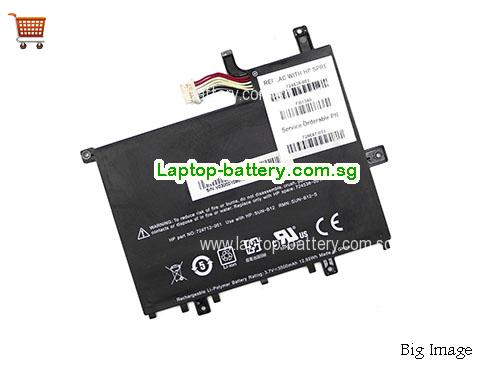 HP 724712001 Battery 3500mAh, 12.95Wh 3.7V Black Li-Polymer