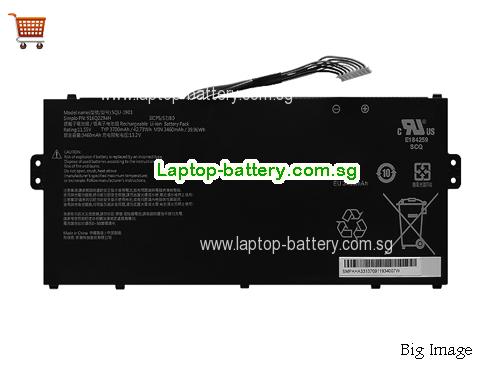 HAIER SQU-1901 Battery 3700mAh, 42.73Wh  11.55V Black Li-Polymer