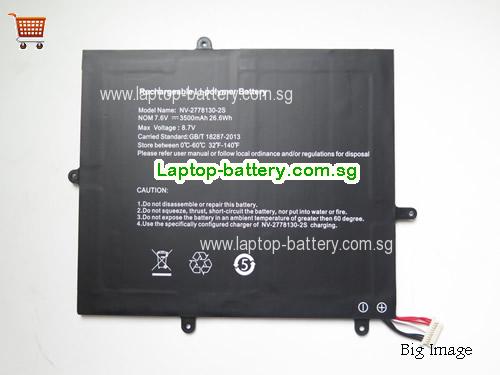 JUMPER NV-2778130-2S Battery 3500mAh, 26.6Wh 7.6V Black Li-Polymer