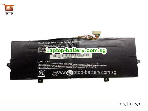 JUMPER 30741172P Battery 8000mAh, 29.6Wh  3.7V Black Li-Polymer