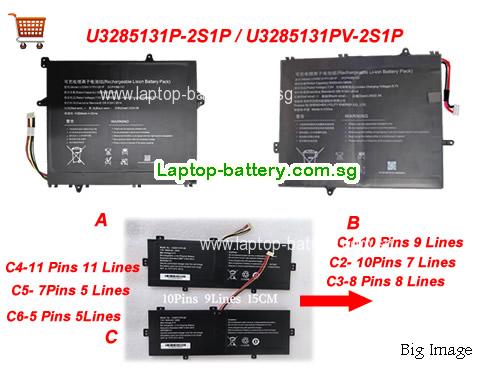 JUMPER U3785131PV-2S1P Battery 5000mAh, 38Wh 7.6V Black Li-ion