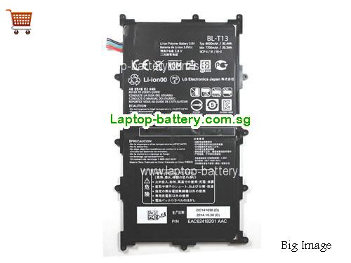 LG BL-T13 Battery 8000mAh 3.8V Black Li-Polymer