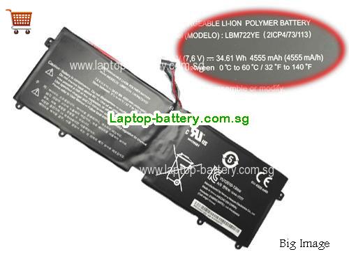 LG LBM722YE Battery 4555mAh, 34.61Wh  7.6V Black Li-ion