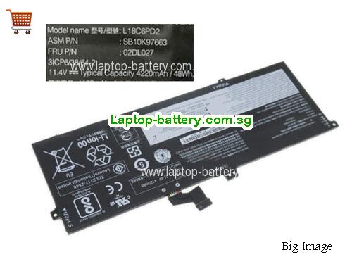 LENOVO L18M6PD3 Battery 4220mAh, 48Wh  11.4V Black Li-Polymer