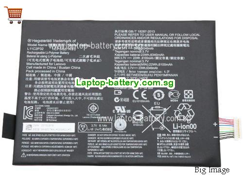 LENOVO 1ICP3/62/147-2 Battery 6340mAh, 23Wh  3.7V Black Li-ion