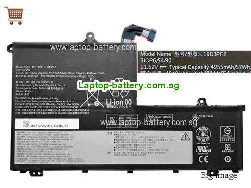 LENOVO L19D3PF2 Battery 4955mAh, 57Wh  11.52V Black Li-Polymer