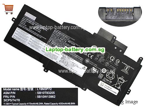 LENOVO L19C3P71 Battery 4170mAh, 48.2Wh  11.58V Black Li-Polymer