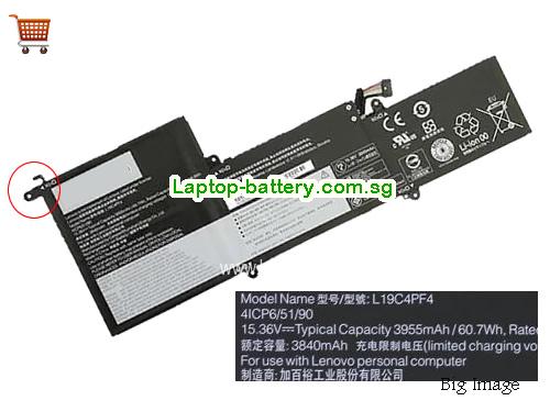 LENOVO L19M4PF4 Battery 3960mAh, 60.7Wh  15.6V Black Li-Polymer