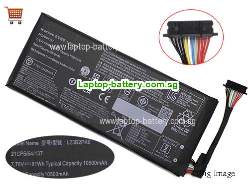 LENOVO L23D2PK0 Battery 10500mAh, 81Wh  7.76V Black Li-Polymer